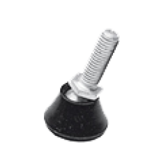 M6 Thread x 1.25 pitch, Base Diameter 25mm, Thread length 25mm, Swivel/tilt adjustable