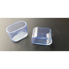 Oblong External 15mm x 30mm Clear PVC