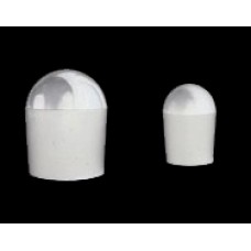 Round external domed Suits external tube size of 25mm White