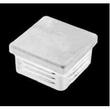 Square Internal Chair Tip 47mm internal 50mm external - White